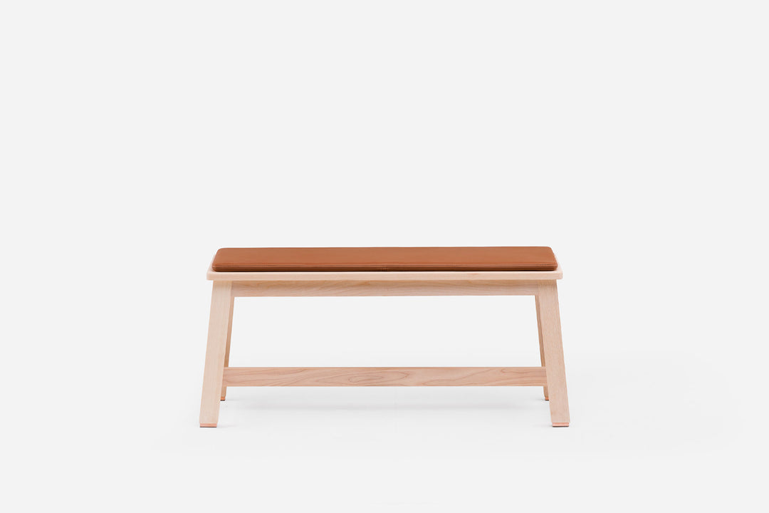 WHITE OILED ASH (MODEL: 449 + OPTIONAL SEAT PAD IN BROWN NATURAL GRAIN LEATHER)