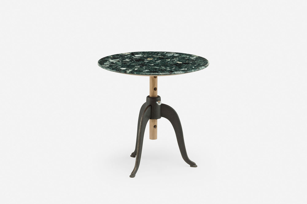 WHITE OILED OAK & VERDE TERRAZZO & CAST IRON