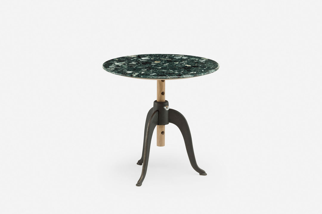 WHITE OILED OAK & VERDE TERRAZZO & CAST IRON