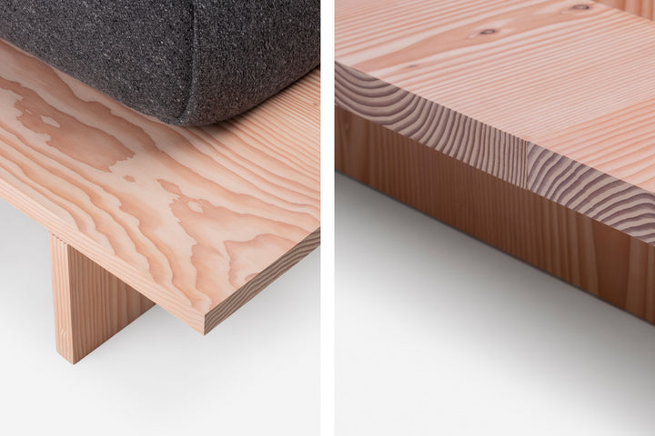 WHITE OILED DOUGLAS FIR (MODEL: S + EU KING MATTRESS)