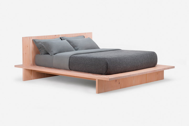 WHITE OILED DOUGLAS FIR (MODEL: S + EU KING MATTRESS)