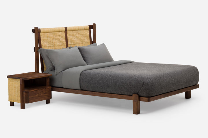 DANISH OILED WALNUT & JUNCO (+ TWENTY-FIVE BEDSIDE CHEST)