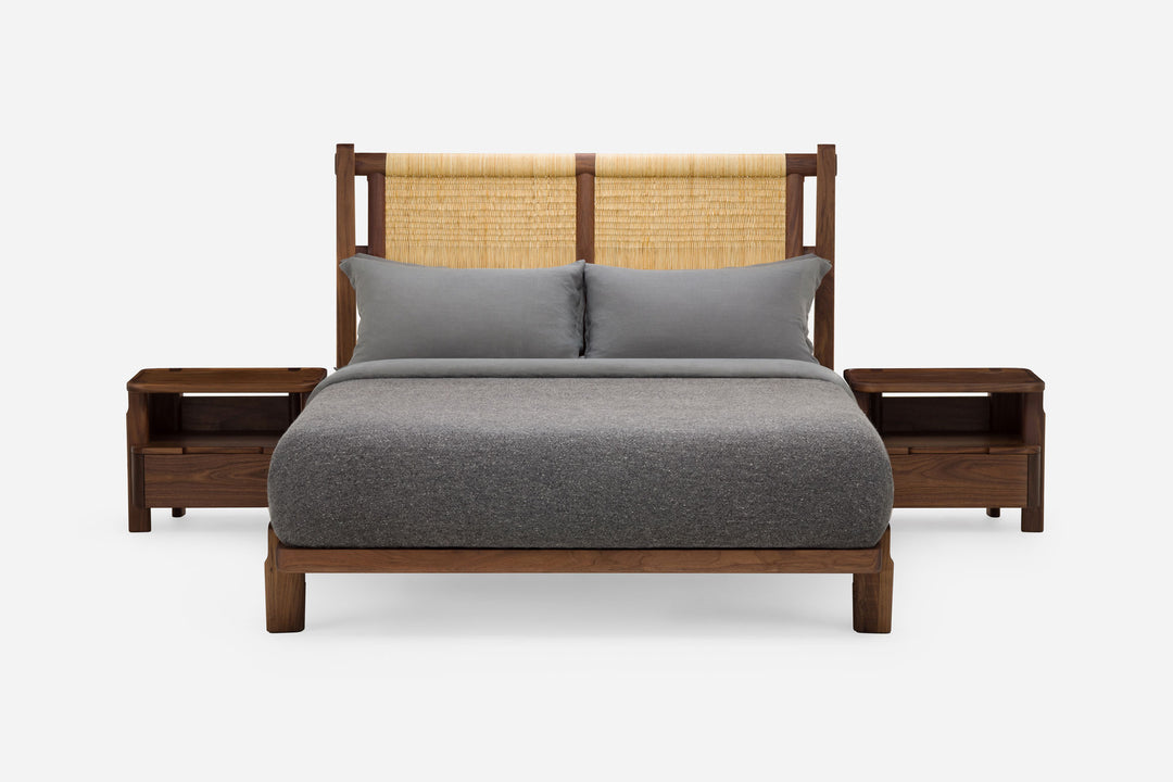 DANISH OILED WALNUT & JUNCO (+ TWENTY-FIVE BEDSIDE CHEST)