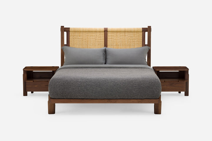 DANISH OILED WALNUT & JUNCO (+ TWENTY-FIVE BEDSIDE CHEST)