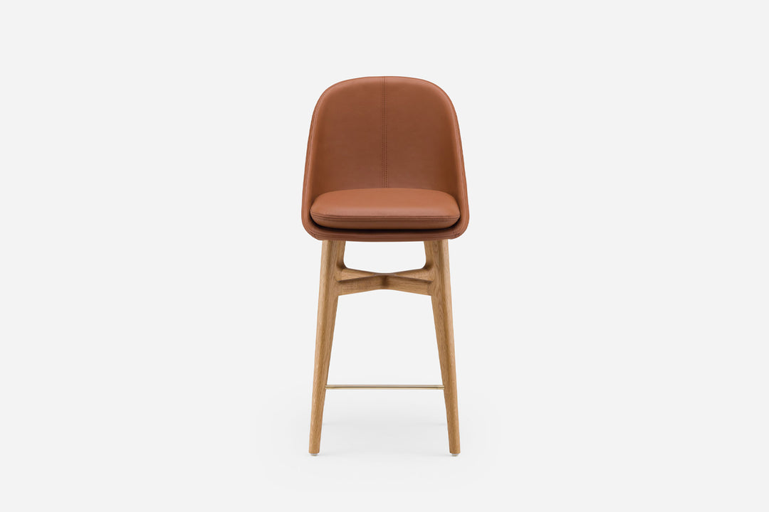 DANISH OILED OAK & BROWN NATURAL GRAIN LEATHER (MODEL: P)