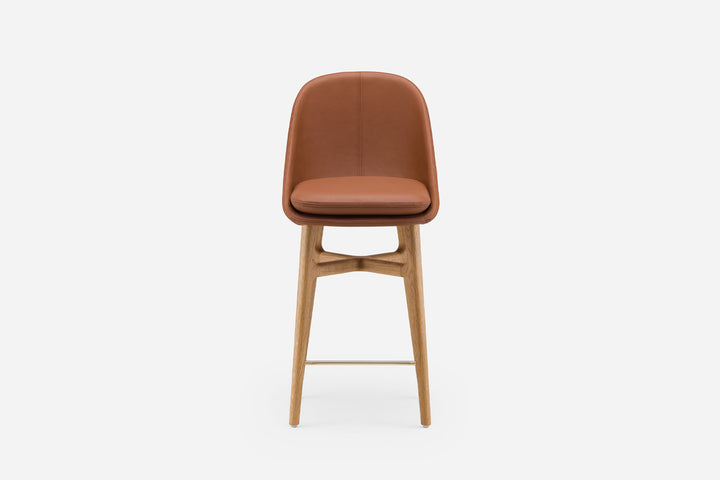 DANISH OILED OAK & BROWN NATURAL GRAIN LEATHER (MODEL: P)