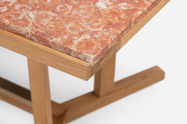 DANISH OILED OAK & ROSA NEGRAIS MARBLE