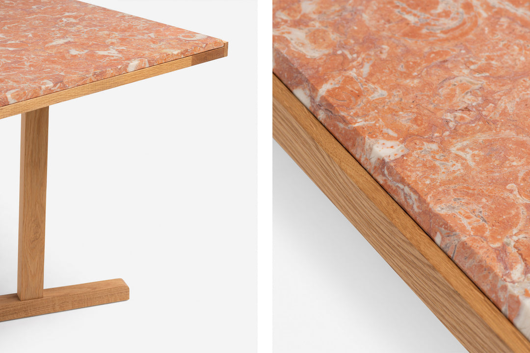 DANISH OILED OAK & ROSA NEGRAIS MARBLE