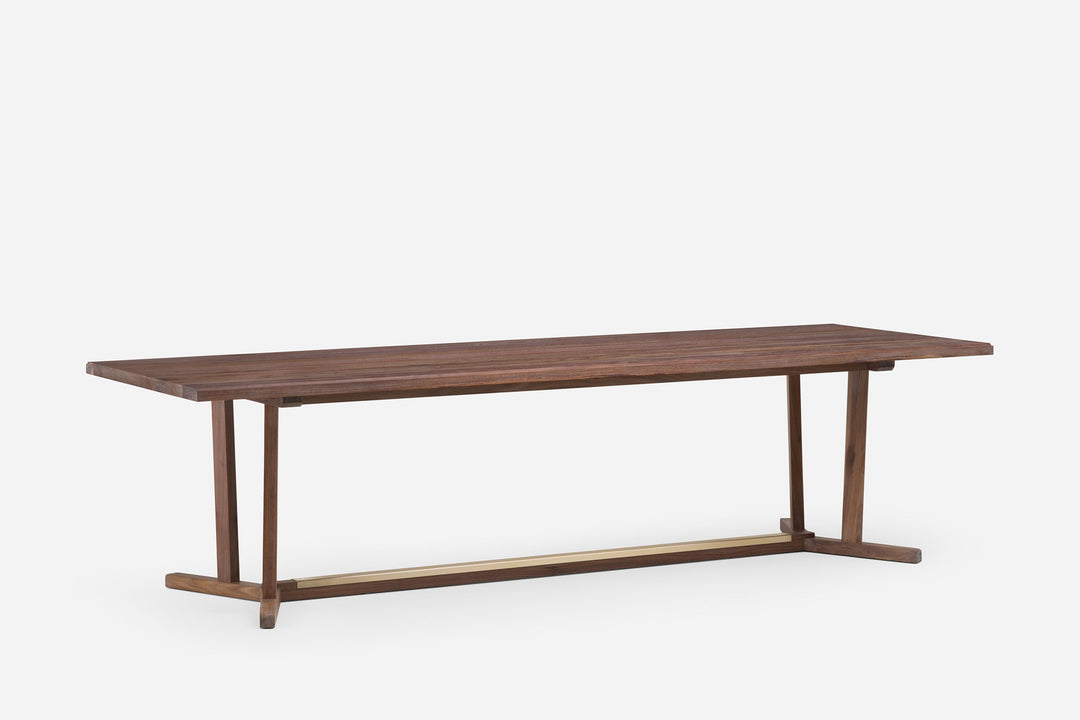 WHITE OILED WALNUT & BRUSHED BRASS