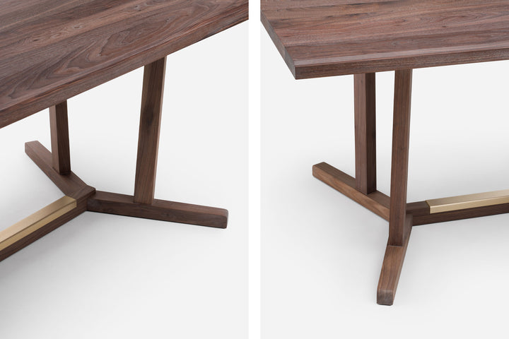 WHITE OILED WALNUT & BRUSHED BRASS