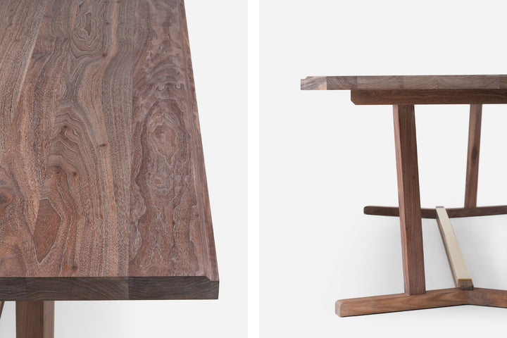 WHITE OILED WALNUT & BRUSHED BRASS