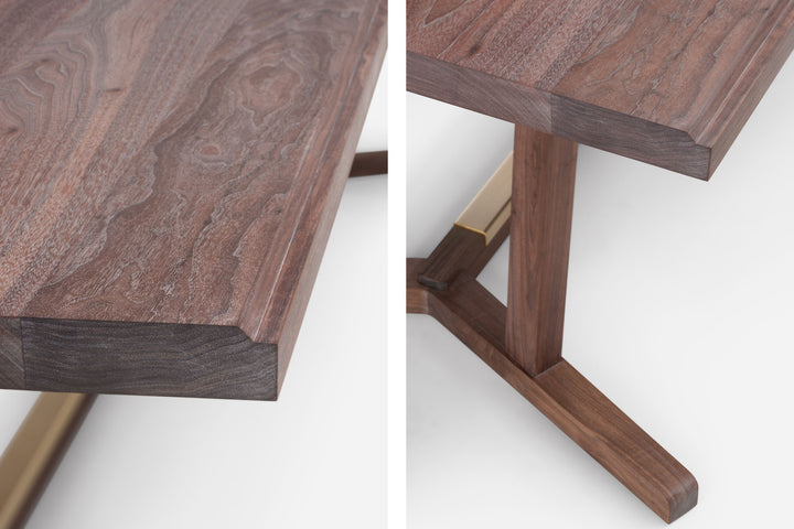 WHITE OILED WALNUT & BRUSHED BRASS