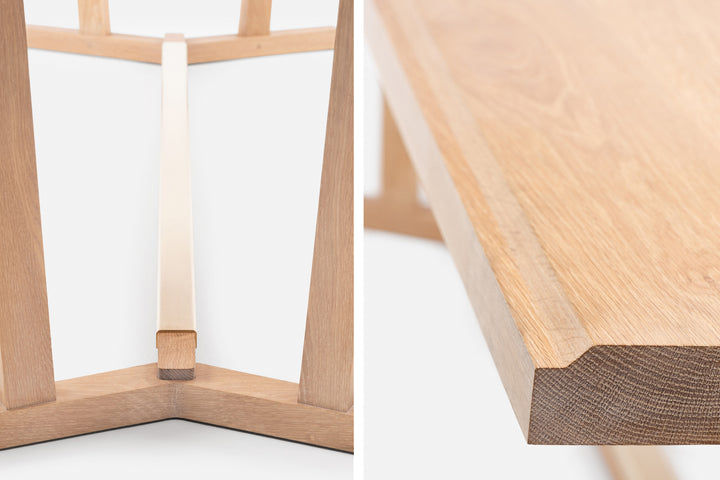 WHITE OILED OAK & BRUSHED BRASS