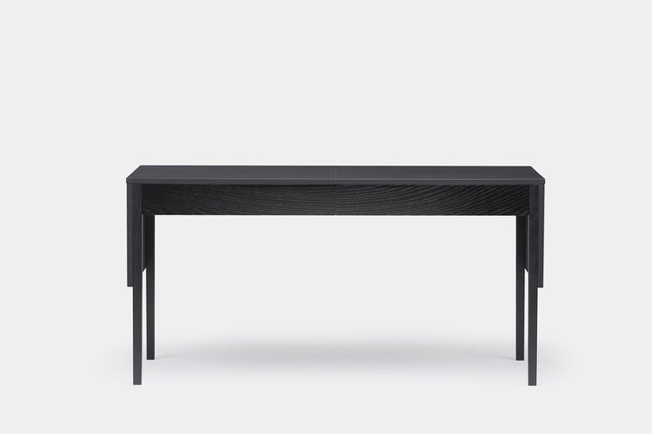 BLACK PAINTED ASH & BLACK NATURAL GRAIN LEATHER