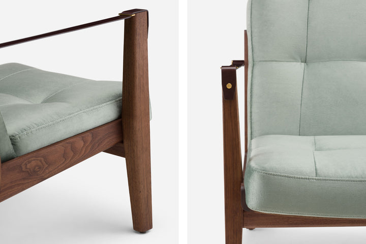 DANISH OILED WALNUT & AVALON 2 035 & BROWN LEATHER STRAPS