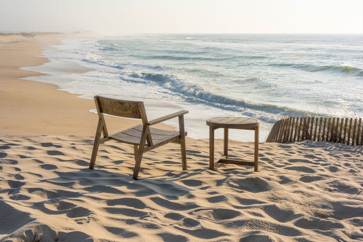 BLACK OILED EUROPEAN OAK (MODEL: ZL + 98.6°F OUTDOOR SIDE TABLE)