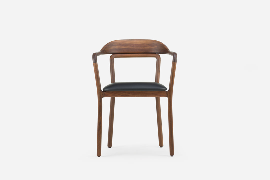 DANISH OILED WALNUT & BLACK LEATHER