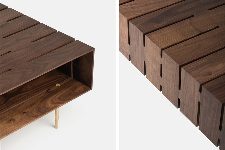 DANISH OILED WALNUT & BRASS