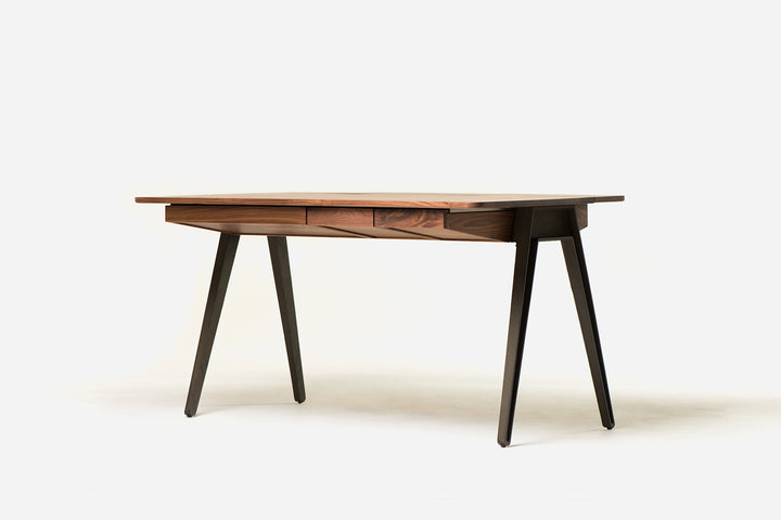 DANISH OILED WALNUT & CAST IRON