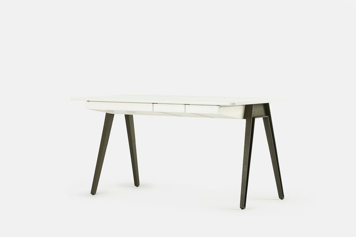 WHITE PAINTED ASH & CAST IRON