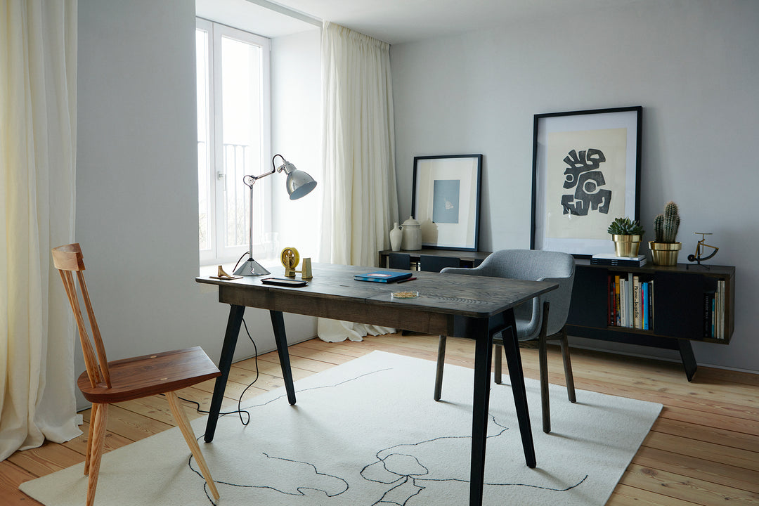 BLACK OILED ASH (MODEL: LS + ORSON DESK, PORTO CHAIR AND HASTOE CHAIR)