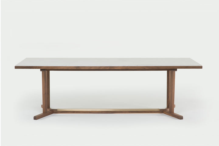 DANISH OILED WALNUT & CARRARA MARBLE & BRUSHED BRASS