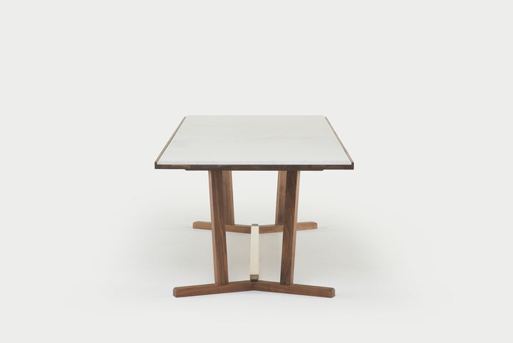 DANISH OILED WALNUT & CARRARA MARBLE & BRUSHED BRASS